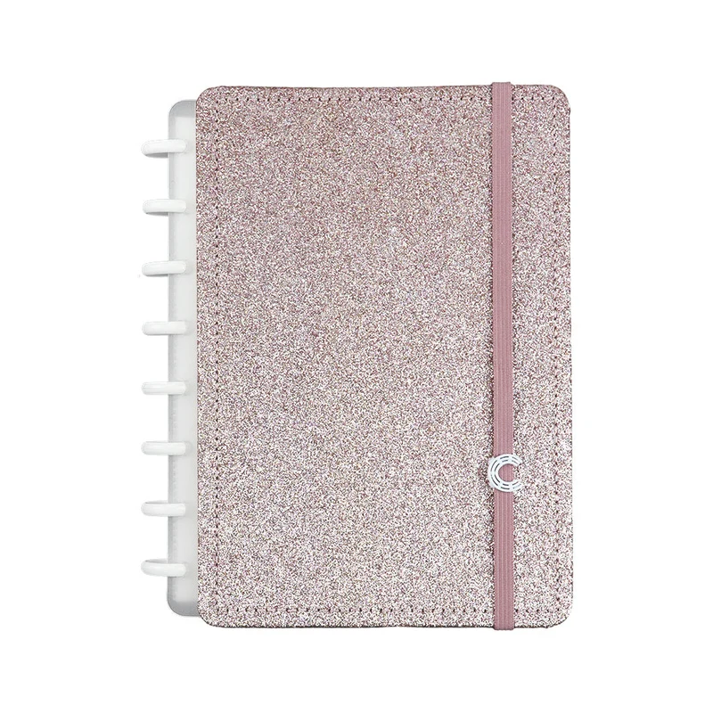 Caderno Let's Glitter Rose A5