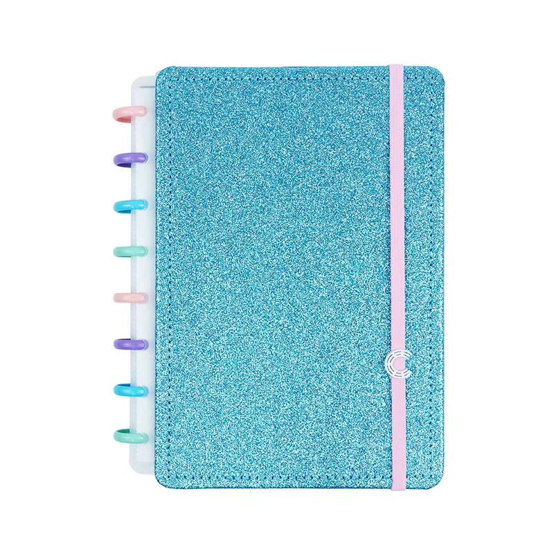 CADERNO LETS GLITTER OCEAN BLUE A5
