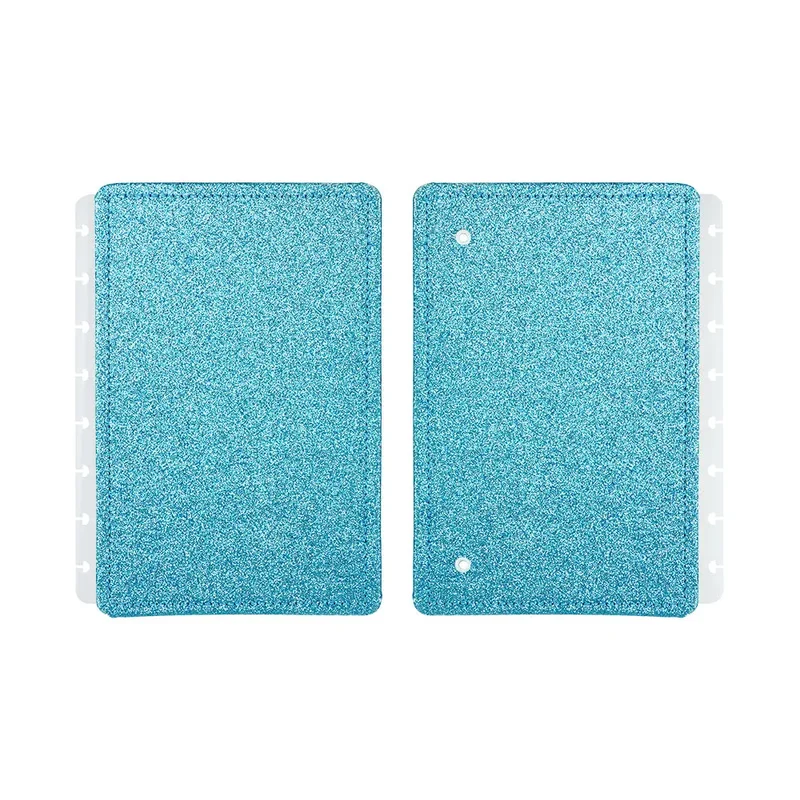 Capa e Contracapa Let's Glitter Ocean Blue A5