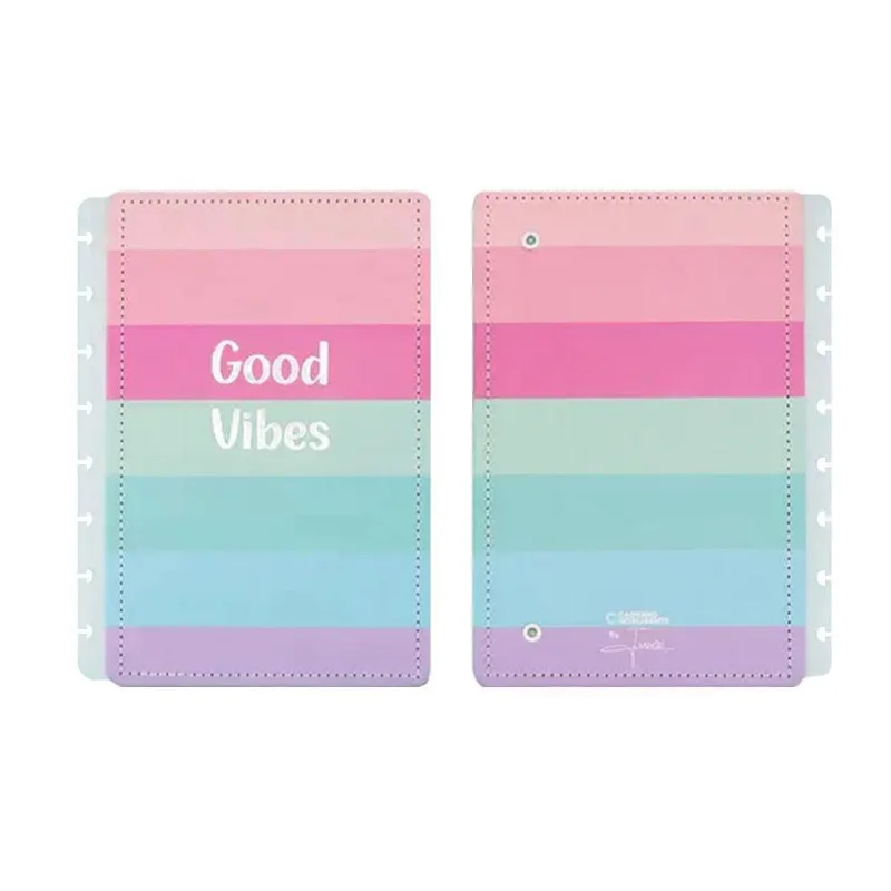 Capa E Contracapa Cad Inteligente Grande Good Vibes By Indy