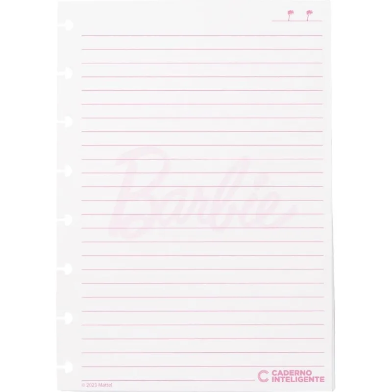Caderno Inteligente Refil A5 By Barbie Pautado 90g 50fls
