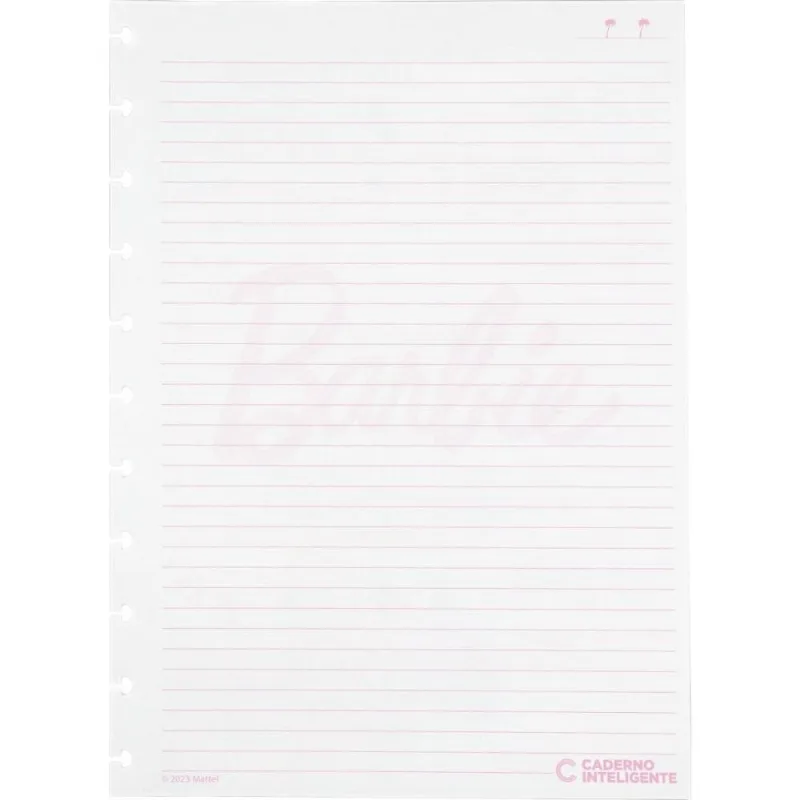 Caderno Inteligente Refil Grande By Barbie Pautado 90g