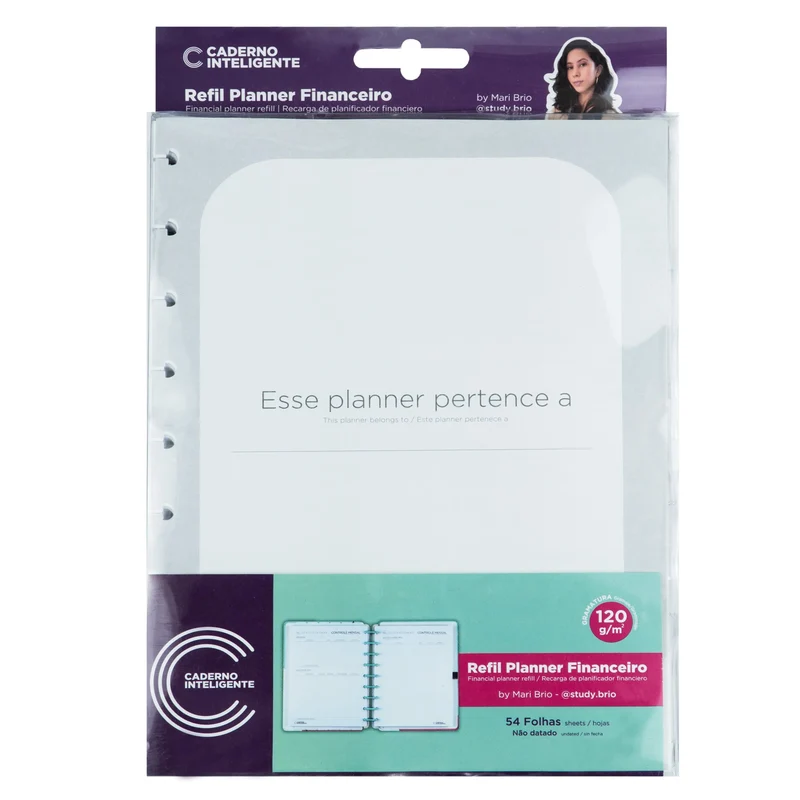 REFIL PLANNER FINANCEIRO CI BY MARI BRIO Médio / 120g