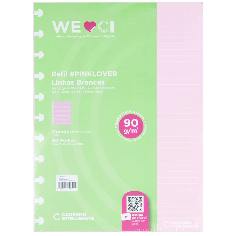 REFIL PAUTADO #PINKLOVER Médio / 90g