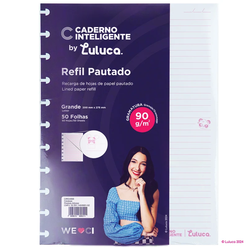 REFIL PAUTADO PANDALU GLOW BY LULUCA Grande / 90g
