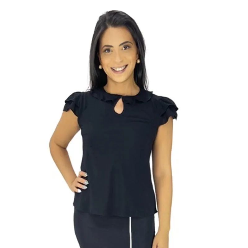 Blusa Blusinha Feminina Fashion Festa Social Manga Curta