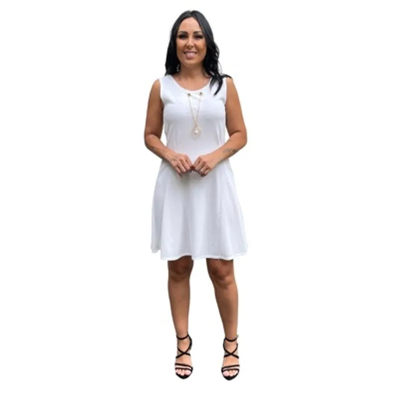 Vestido Feminino Midi Festa Rodado + Colar