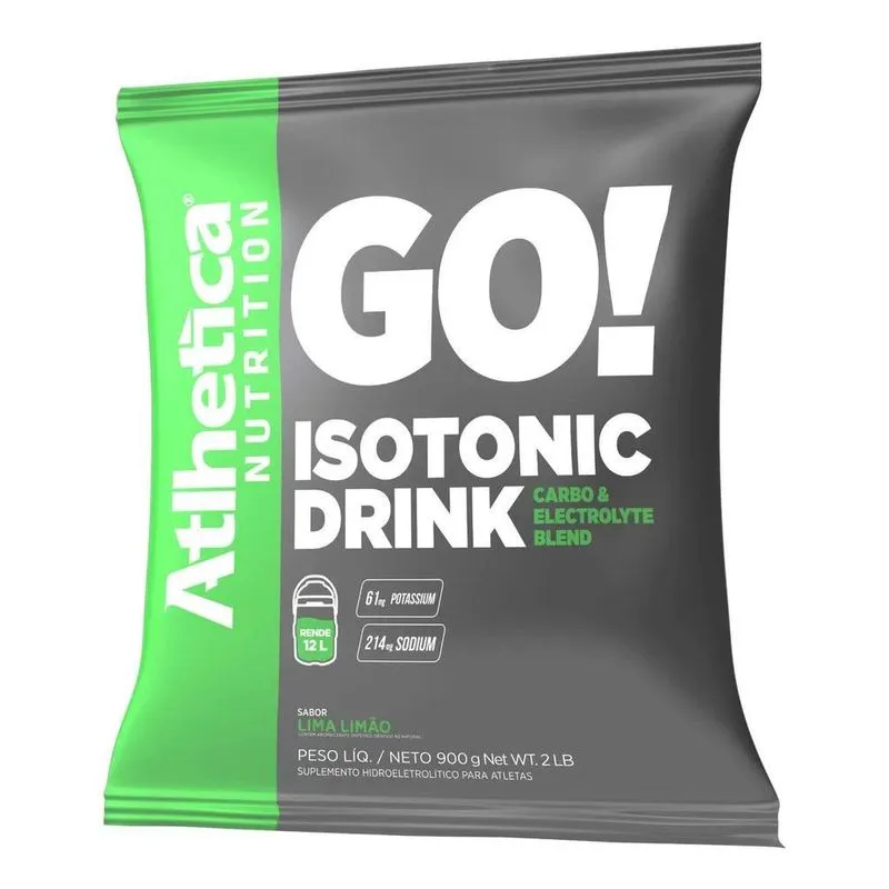 3x Go Isotonic Drink 900g Atlhetica Nutrition Sabor Lima Li
