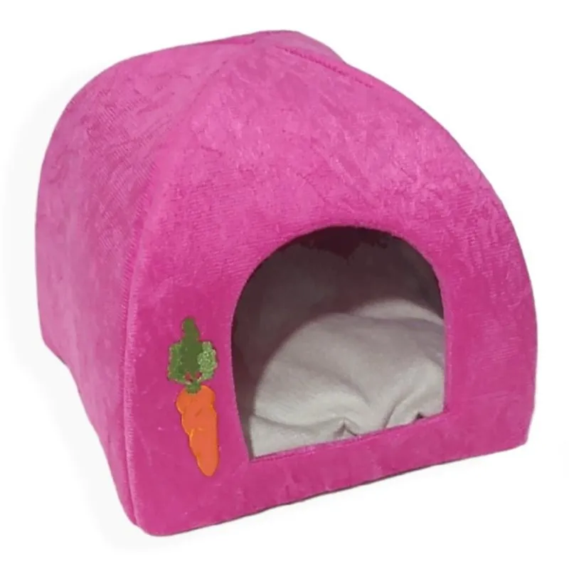Casinha Iglu Porquinho Da Índia Toca Pet Rosa Cenoura Tam P