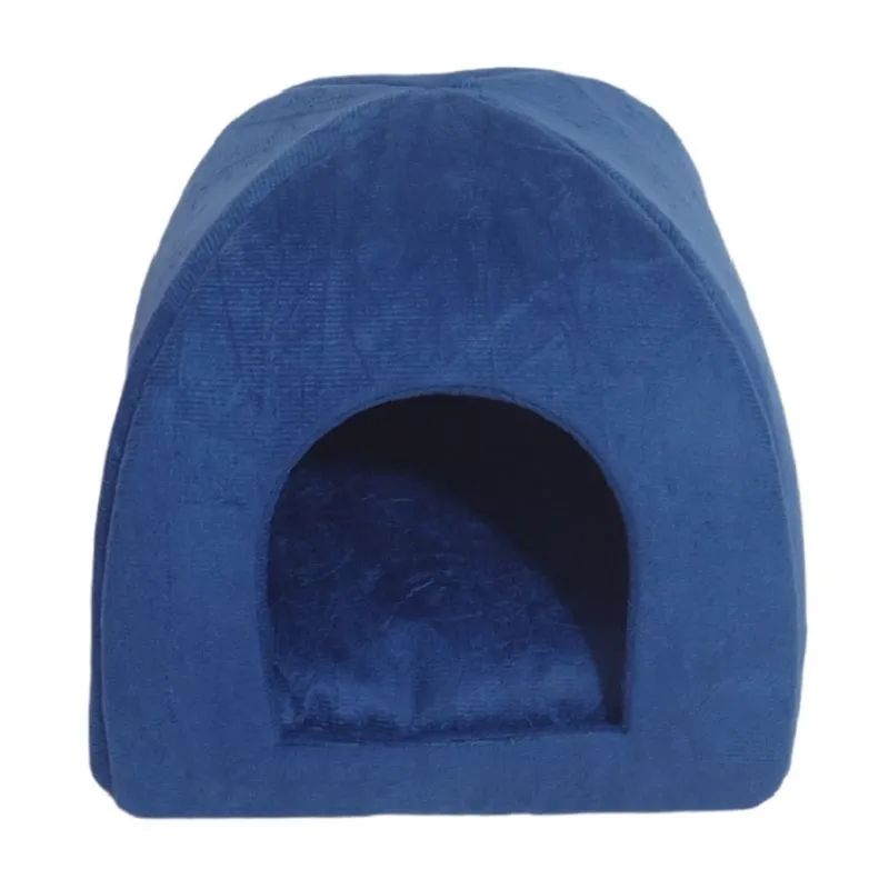 Toca Pet Iglu Pequenos Roedores Super Macia Azul Royal Tam Pp