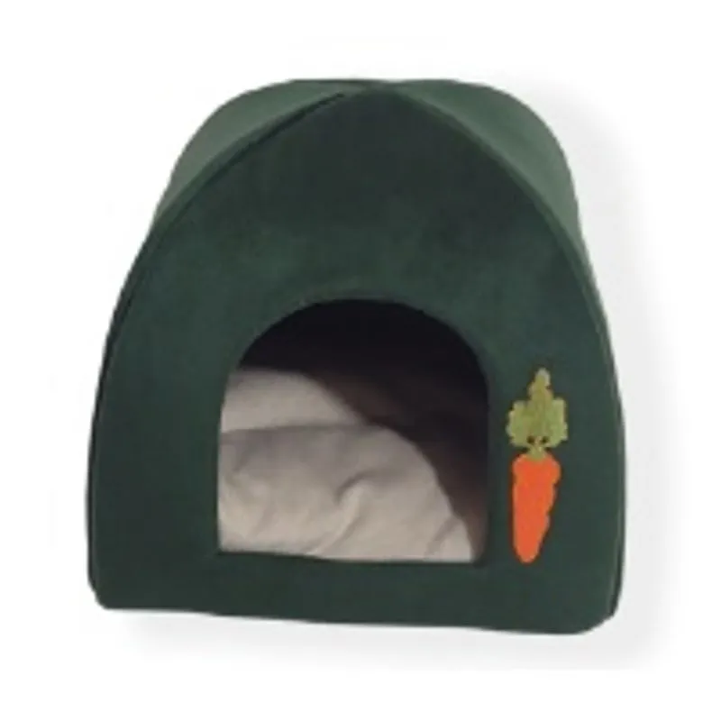 Toca Pet Iglu Porquinho Da Índia Macia Verde Cenoura Tam P