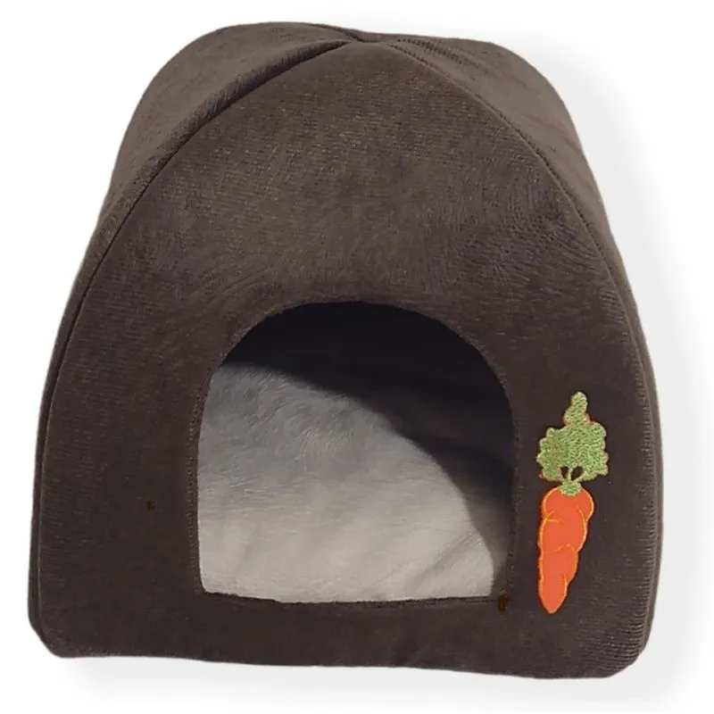 Casinha Iglu P Porquinho Da Índia Toca Marrom Cenoura