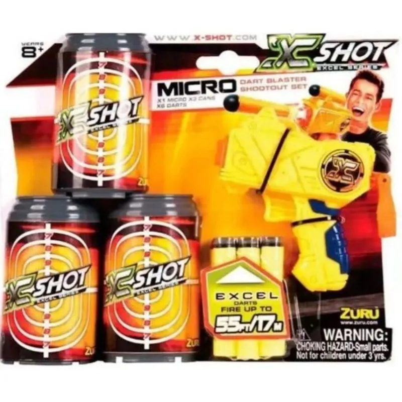 Lança Dardos Com 3 Alvos Micro Latas X Shot Candide