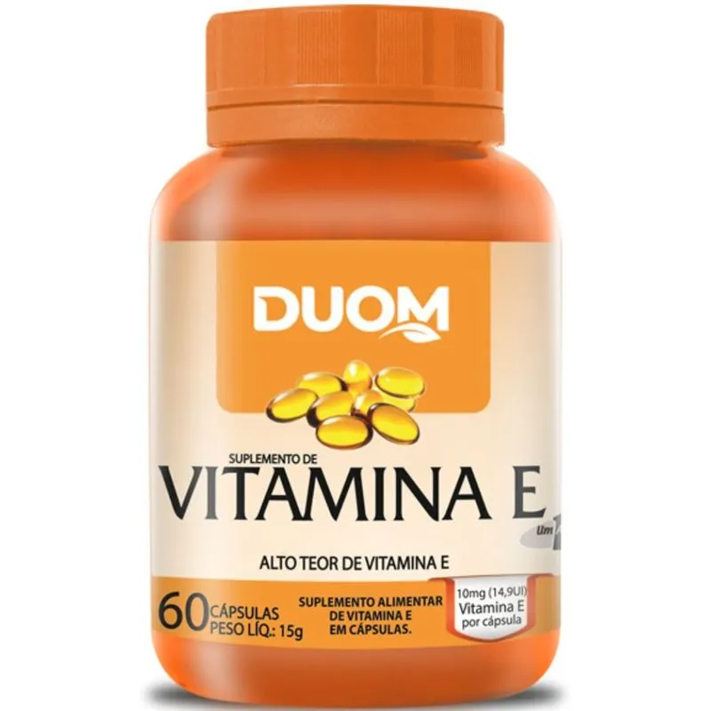 Vitamina E Amtioxidante Com 60 Cápsulas - Duom