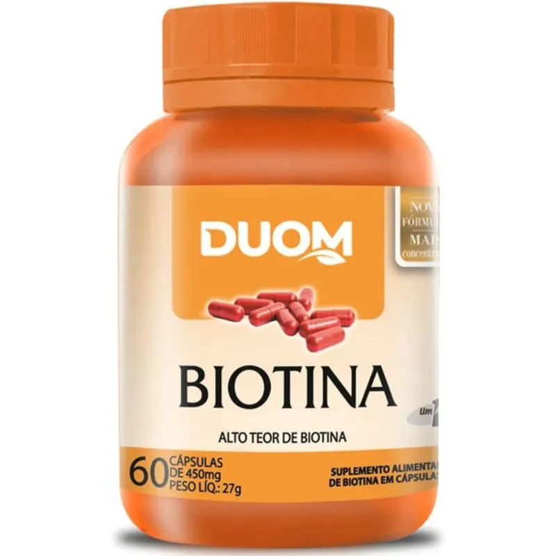 Biotina B7 Firmeza Crescimento Saúde Cabelos Pele Unhas 60 Cps