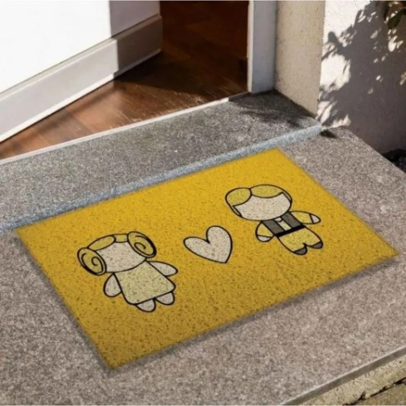 Capacho 40x60cm Amor Geek Antiderrapante De Porta Pequeno