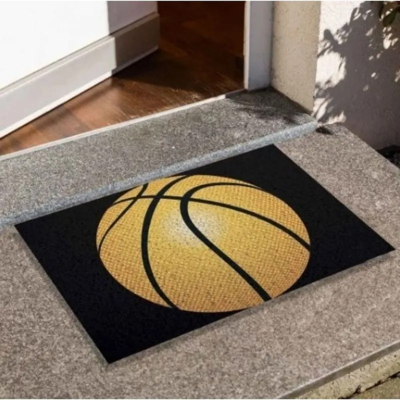 Capacho 40x60cm Bola Basquete Antiderrapante De Porta Pequeno