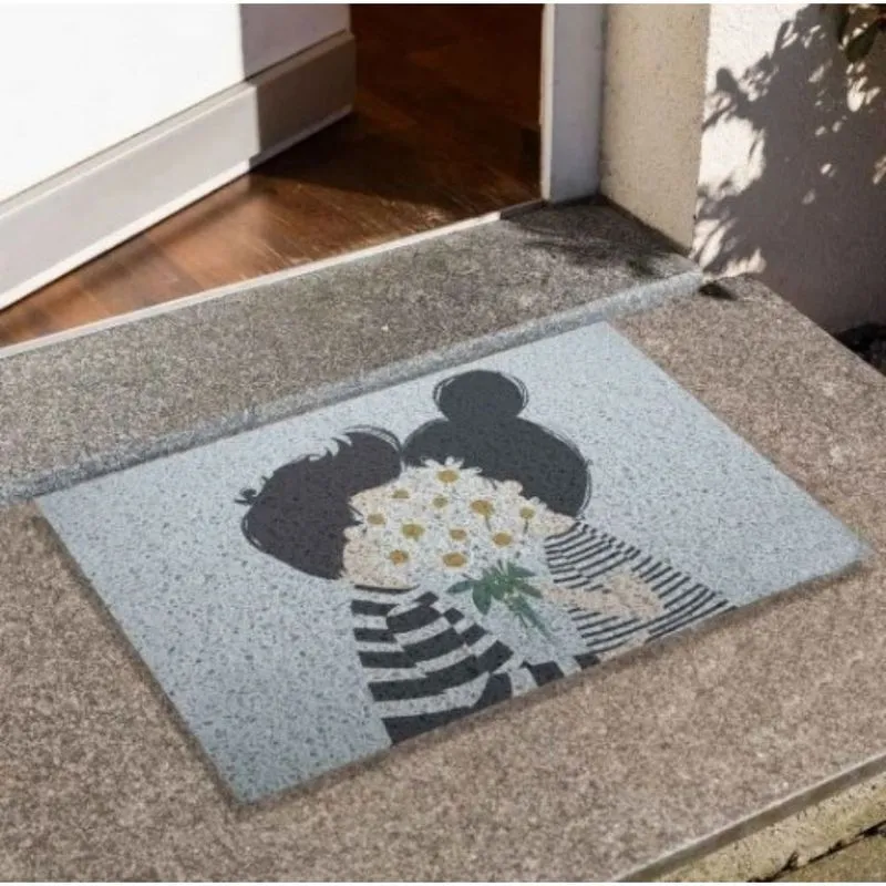 Capacho 40x60cm Casal Apaixonado Antiderrapante De Porta Pequeno