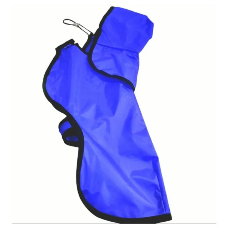 Capa De Chuva P/ Pet C/ Capuz Impermeável Cor Azul Tam 06