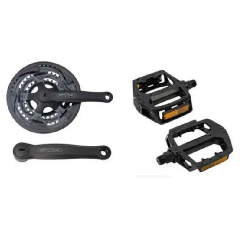 Pedivela Coroa Tripla 24 34 42 C/ Proteção Pedal Inglês Gta