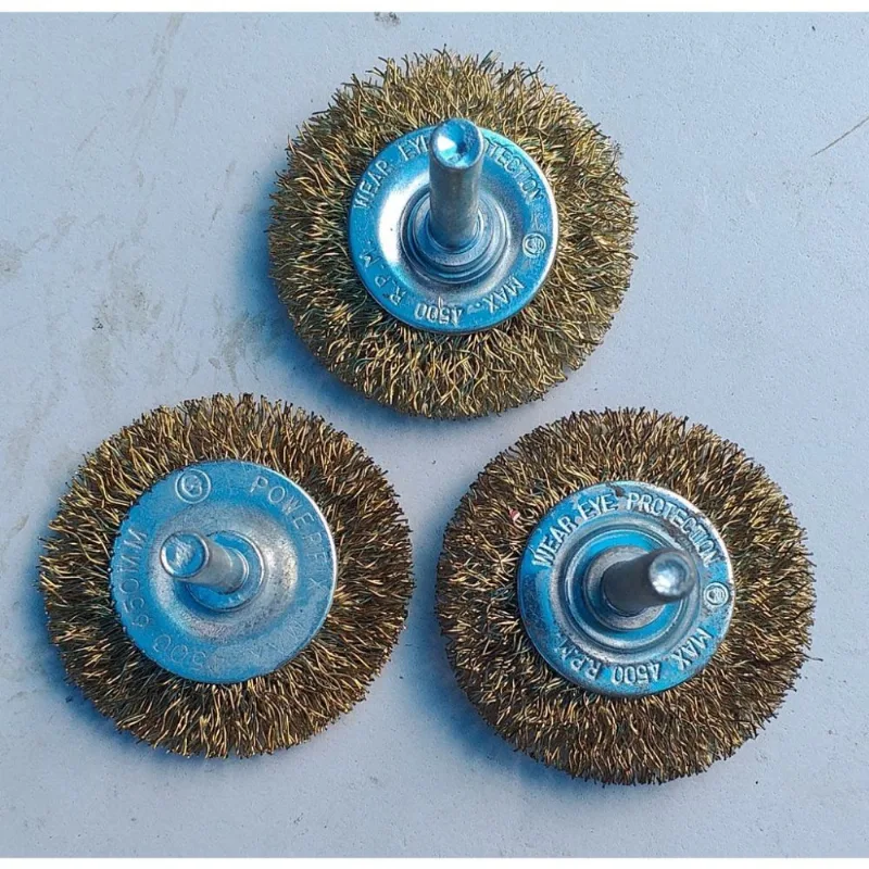 Escova Em Aço Carbono Circular Para Furadeira Kit 3 De 50mm