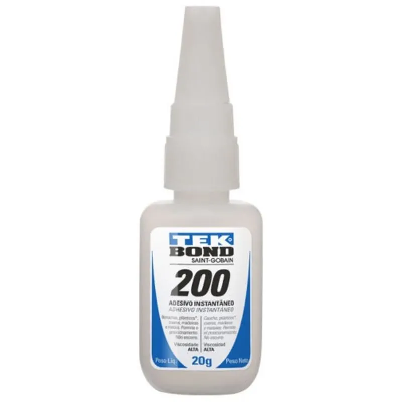 Adesivo Instantâneo 20g Tek Bond 200 Com Alta Viscosidade