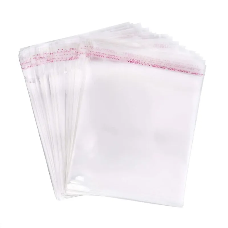 1000 Saco saquinho embalagem plástico adesivado transparente 12x20 + 4 de aba fita abre fecha para full