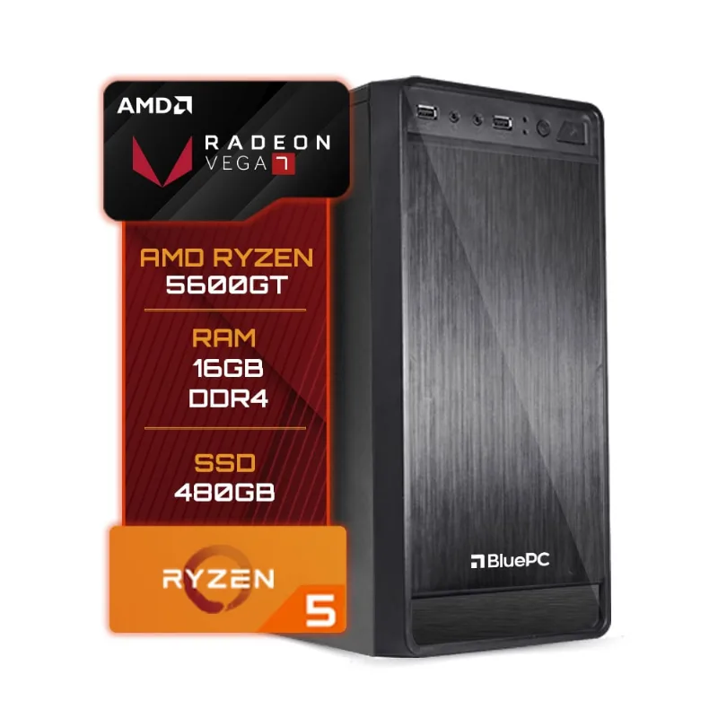 Computador Bluepc Amd Ryzen 5 5600gt 16gb Ddr4 Ssd 480gb Vega 7