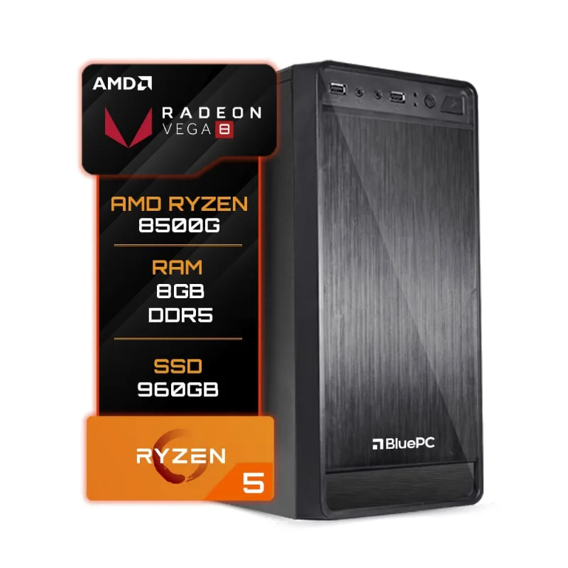 Computador Bluepc Amd Ryzen 5 8500g 8gb Ddr5 Ssd 960gb