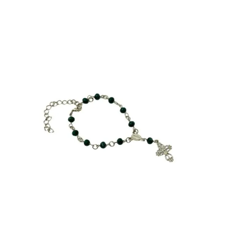 Pulseira Terço Prateada Retrovisor Bijuterias Acessorios