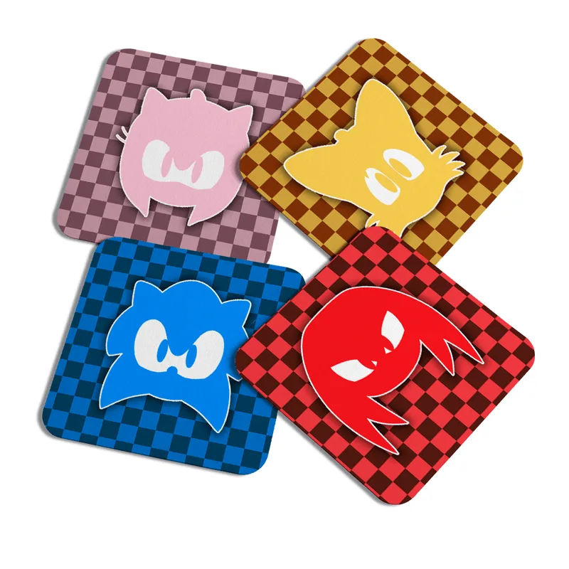 Porta Copos Quadrado - Sonic Icons Friends