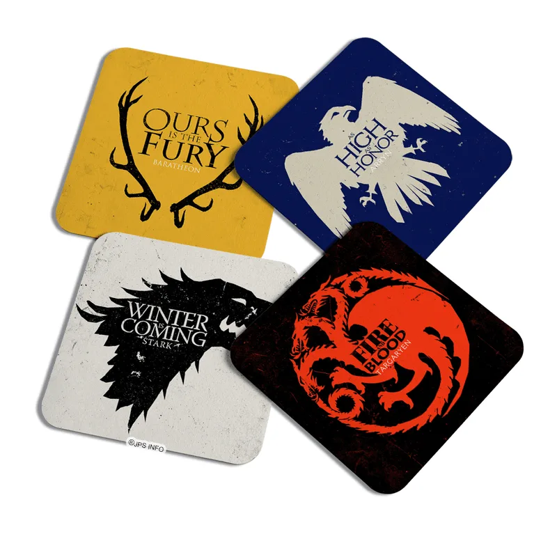 Porta Copos Game Of Thrones Com 4 Peças
