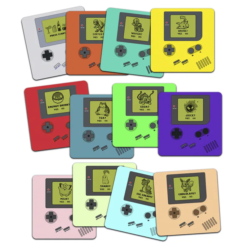 Porta Copos Gamer - Game Coaster Boy Com 12 Peças