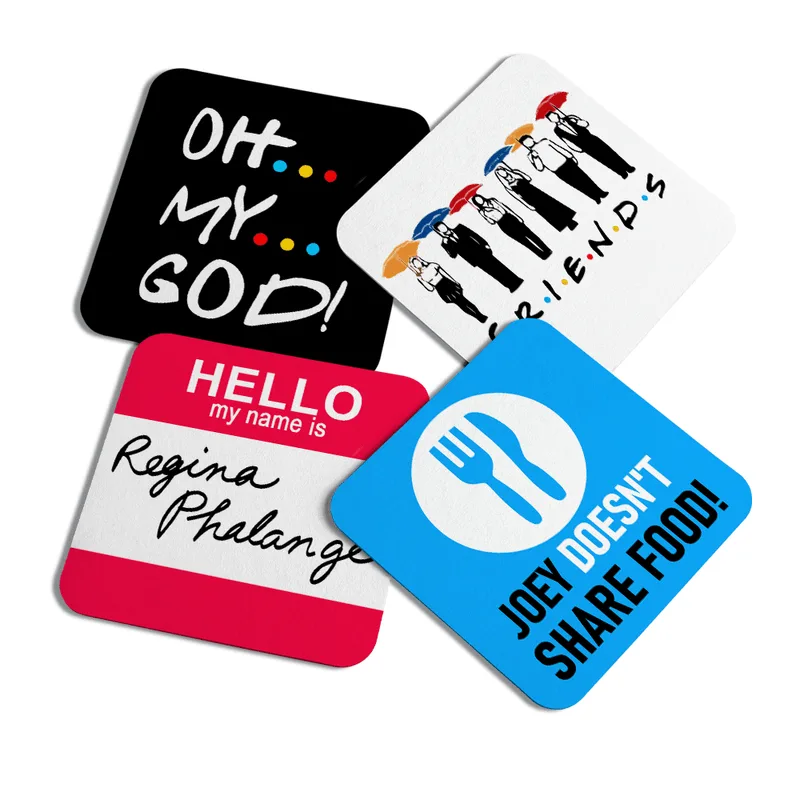 Porta Copos Geek - Icons Friends 3.0 C/4peças