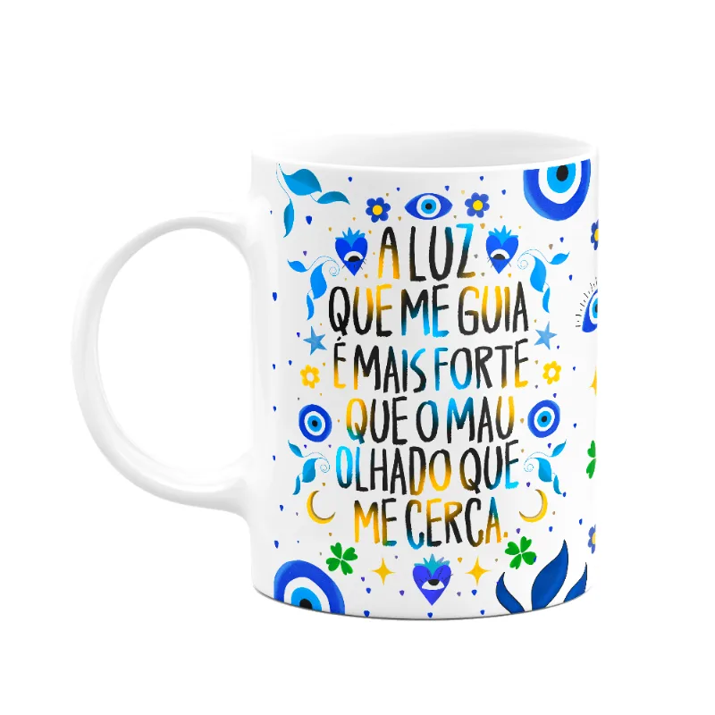 Caneca Proteção Olho Grego - A Luz Que Me Guia