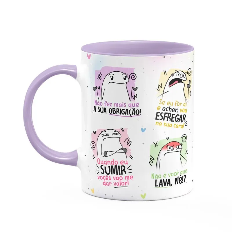 Caneca Flork Mães - Falas De Mãe! - B-lilac, 325ml