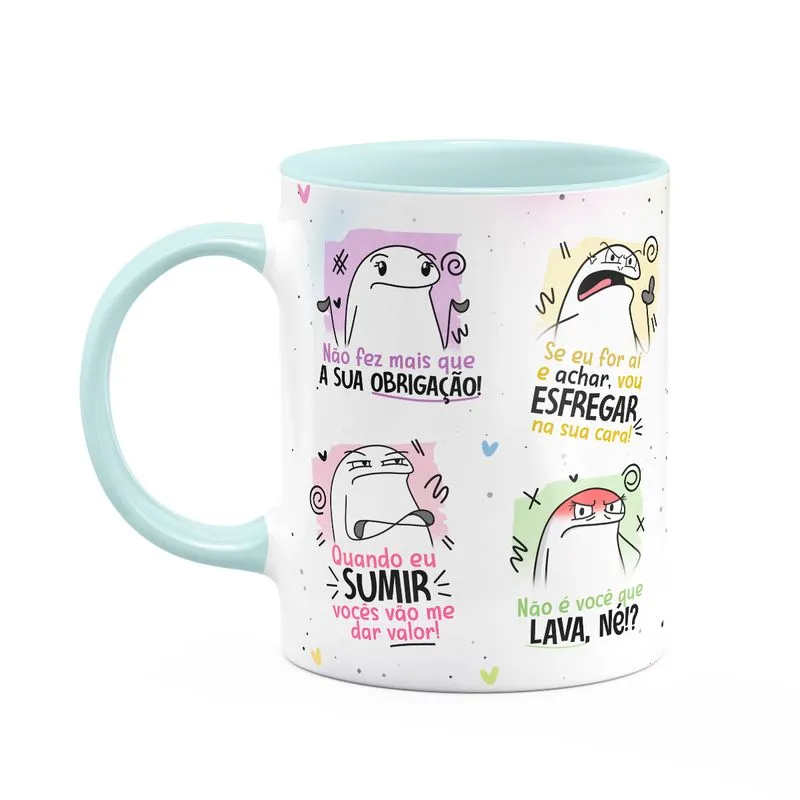 Caneca Flork Mães - Falas De Mãe! - Baby Blue - 325ml