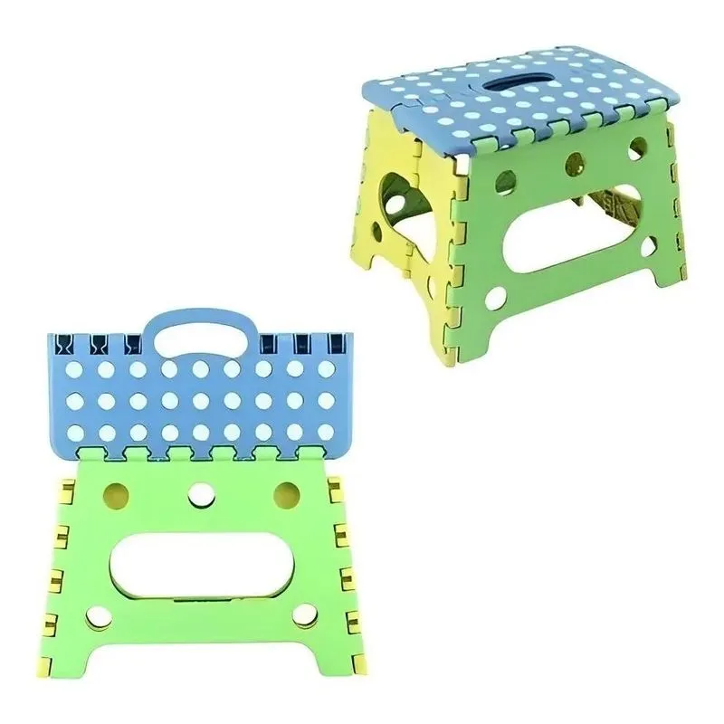Banquinho Banqueta Plástica Retrátil Infantil Banco Dobrável
