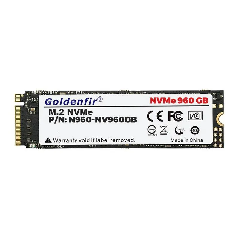Disco Sólido Interno Goldenfir 960gb M.2 Nvme 2,400mbs