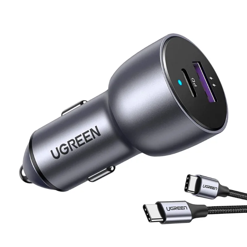 Ugreen Carregador Veicular Turbo 42.5W + Cabo Usb Tipo C