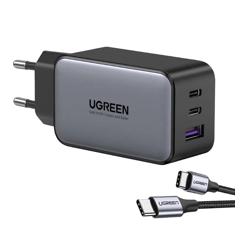 Ugreen Carregador Turbo Pd Máx. 65W + Cabo Usb Tipo C