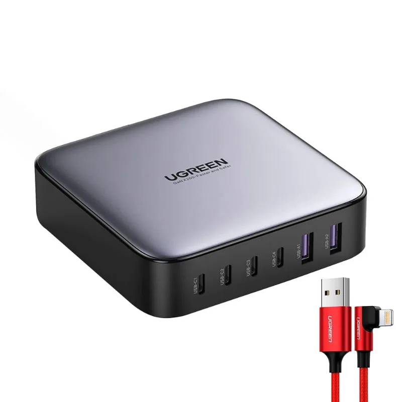 Ugreen Carregador Rápido Pd 200W + Cabo Usb A/Lightning