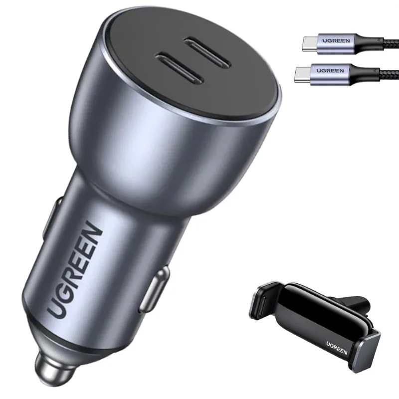 Carregador Veiculo Usb C 40W + Suporte + Cabo Usb C Ugreen (K-5003-3710-4651)