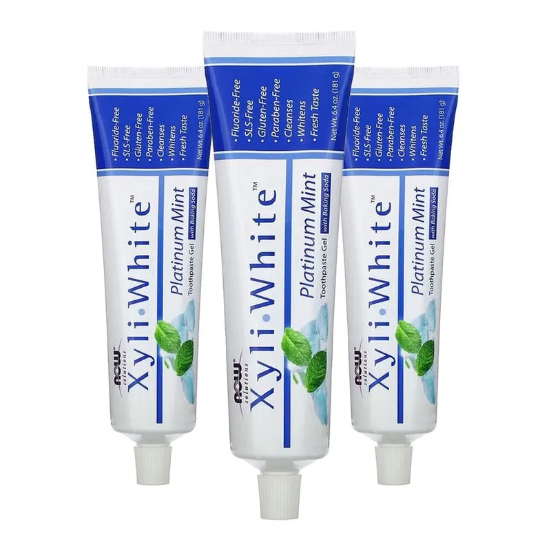 Creme Dental Platinum Menta com Bicarbonato de Sódio 6.4oz 3un