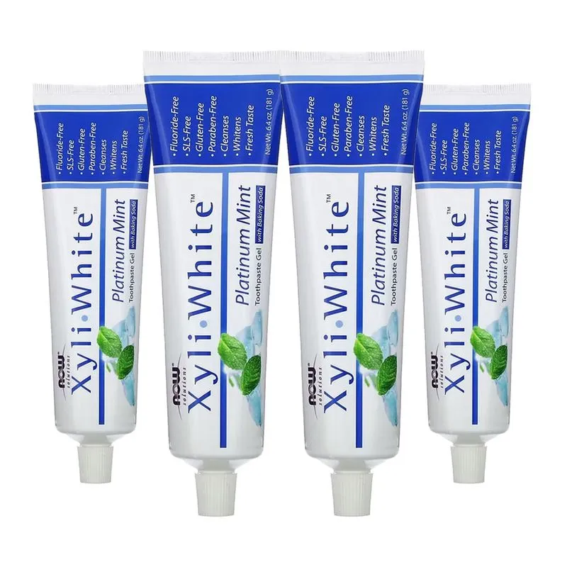 Creme Dental Platinum Menta com Bicarbonato de Sódio 6.4oz 4un