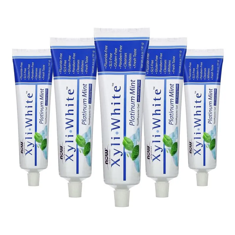 Creme Dental Platinum Menta com Bicarbonato de Sódio 6.4oz 5un