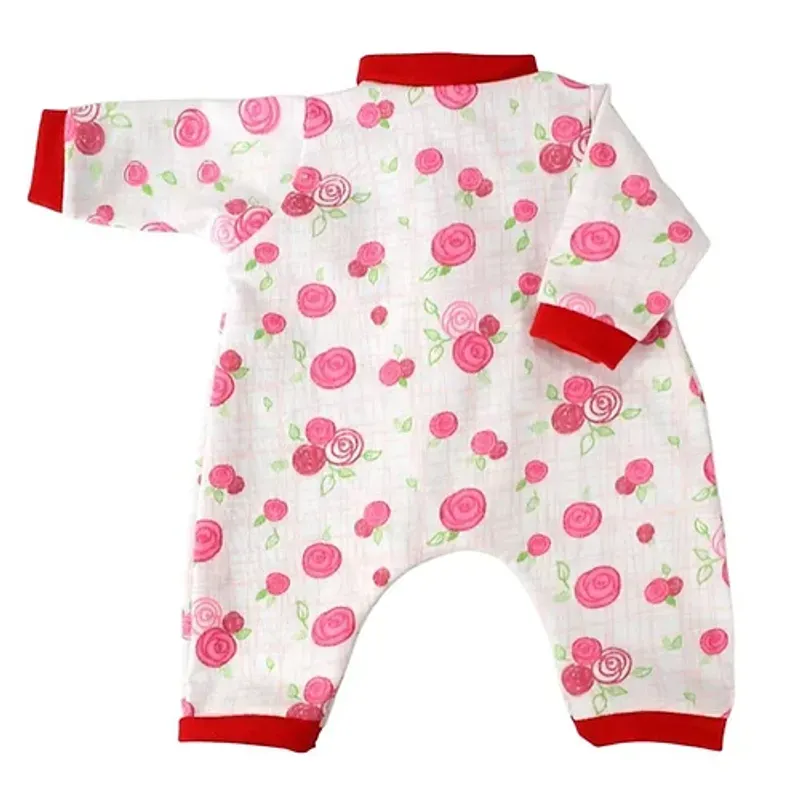 ROUPA BONECA BABY ALIVE COMILONA - MACACÃO ROSAS - CASINHA 4