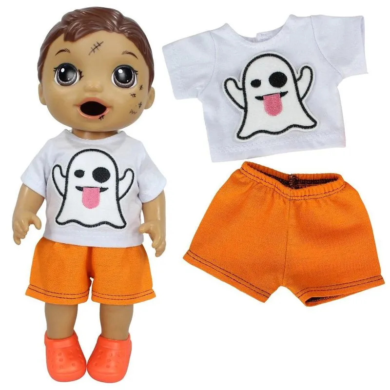 Roupa Boneca Baby Alive - Halloween Fantasma - Casinha 4