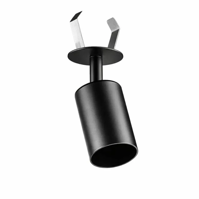 Spot de Luz Trilho Alumínio Preto 6x18cm Bivolt Lâmpada Mr16 Embutir Soquete GU10 Neo Dital