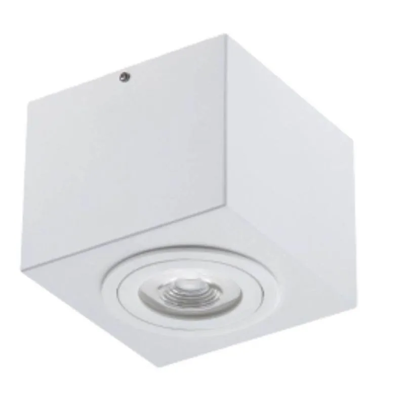 Luminária Plafon Branca Quadrada de Sobrepor 13x10,5cm Dital Iluminação Decoração